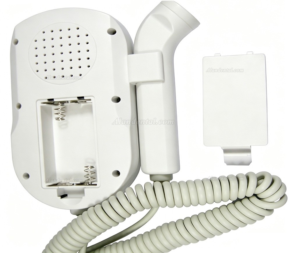 Sonoline C Pocket Fetal Doppler is a hand-held fetal heart rate detecting device adopted Doppler theory. It can be used in hospital and clinic for daily self-check by pregnant woman. The device adopts color LCD screen of high resolution, which can display the fetal heartbeat waveform and calculate the FHR value.  Features  Delicate and compact design, portable and easy to use. Crooked probe structure, which is easy to operate and increases the feeling of comfort, embodies the humanized design.  Three working mode: Real-time FHR Display Mode, Averaged FHR Dis-play Mode and Manual Mode. FHR values, bar graph and heartbeat waveform color display.  Alarming in red when the FHR value is out of the normal range. Probe falls off detection, battery status indication.  Automatic shutdown: The device will automatically turn off if there is no signal within 1 minute.  Audio interface: Can be connected to other recording devices by re-cording cable, record fetal heart sound in real-time. Two 1.5V batteries (AA LR6) can last more than 8 hours for normal use.  Physical characteristic Dimension: 135 mm(L) x92 mm(W)x29 mm(H) Weight: about 245 g (with battery)  Performance Safety classification: internally powered equipment, type CF ap-plied part Display: 1.77262K TFT  Range of fetal heartrate: 50 BPM ~ 240 BРM (BPM: beats per minute)  Resolution: 1 BPM  Accuracy: 2 BPM  Power consumption: <1w  Rated operational voltage: DC3 V Battery: two 1.5V batteries (type: AA LR6)  Probe  Nominal Frequency(2MHz probe): 2.0 MHz  Working Frequency(2MHz probe): 2.0 MHz 10% Ultrasonic Output Power: P < 20 mW  Negative Peak Sound Pressure: P_<1MPa  Output Beam Intensity: lob < 20 mW/cm*  Spatial-peak Temporal-average Derived Intensity: Ispta < 100 mW/cm  Working Mode: Continuous wave doppler  Effective Radiating Area of Transducer: < 157 mm